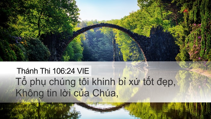 Thánh Thi 106:24 VIE Bible Verse Image