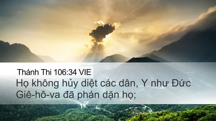 Thánh Thi 106:34 VIE Bible Verse Image