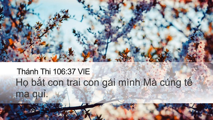 Thánh Thi 106:37 VIE Bible Verse Image
