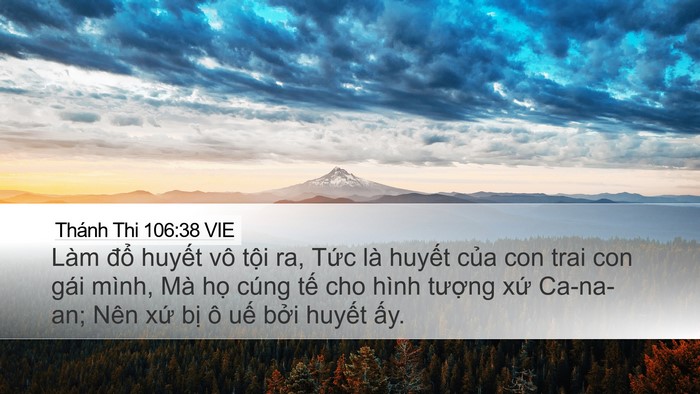 Thánh Thi 106:38 VIE Bible Verse Image