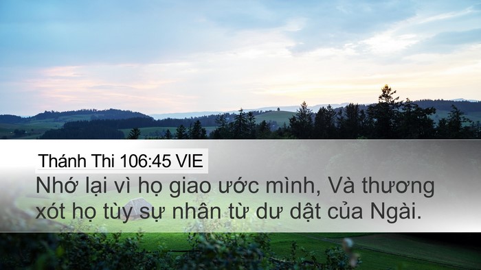 Thánh Thi 106:45 VIE Bible Verse Image