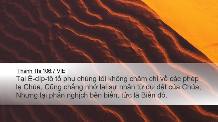 Thánh Thi 106:7 VIE Bible Verse Image