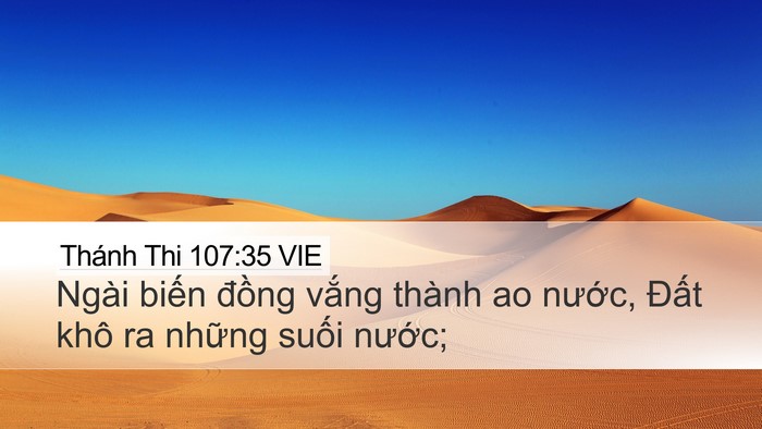 Thánh Thi 107:35 VIE Bible Verse Image