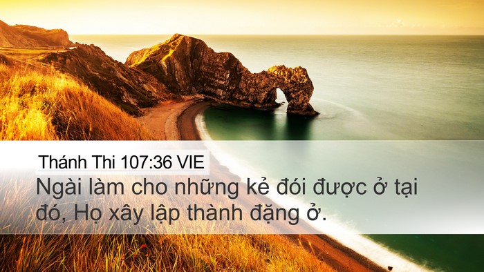 Thánh Thi 107:36 VIE Bible Verse Image