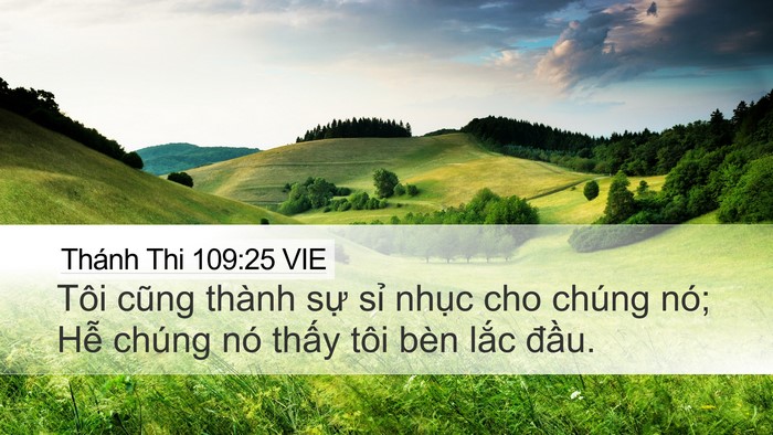 Thánh Thi 109:25 VIE Bible Verse Image