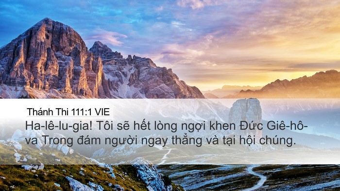 Thánh Thi 111:1 VIE Bible Verse Image