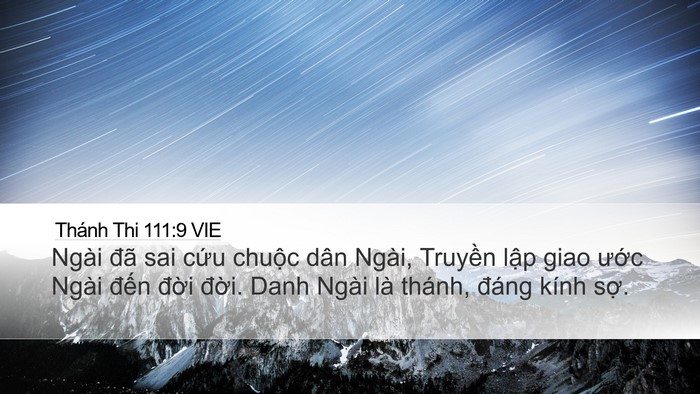 Thánh Thi 111:9 VIE Bible Verse Image