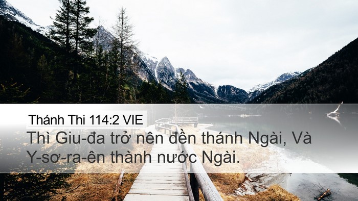 Thánh Thi 114:2 VIE Desktop Wallpaper - Thì Giu-đa trở nên đền thánh Ngài, Và - Desktop Bible Verse Wallpaper