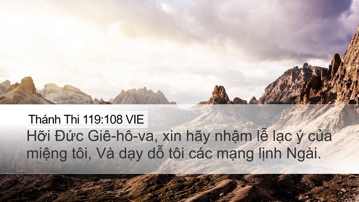 Thánh Thi 119:108 VIE Bible Verse Image