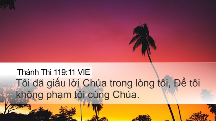 Thánh Thi 119:11 VIE Bible Verse Image