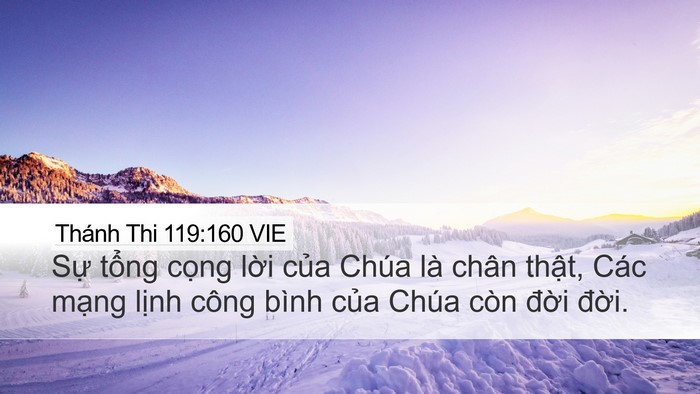 Thánh Thi 119:160 VIE Bible Verse Image