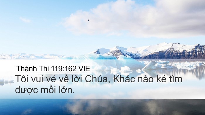 Thánh Thi 119:162 VIE Bible Verse Image