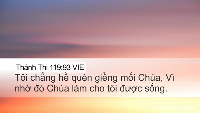 Thánh Thi 119:93 VIE Bible Verse Image