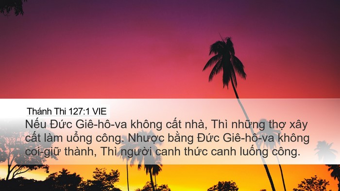 Thánh Thi 127:1 VIE Bible Verse Image