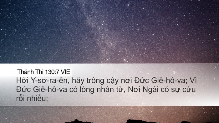 Thánh Thi 130:7 VIE Bible Verse Image