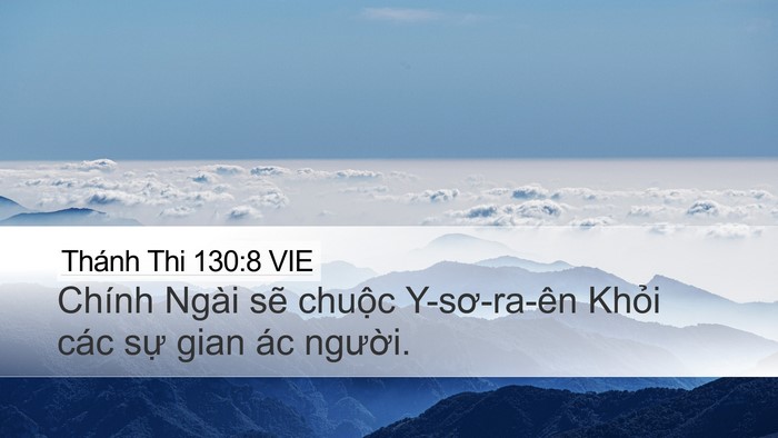 Thánh Thi 130:8 VIE Bible Verse Image
