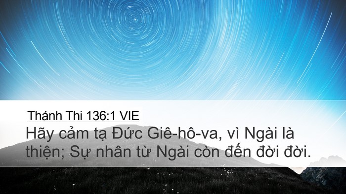 Thánh Thi 136:1 VIE Bible Verse Image