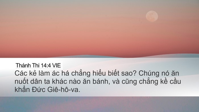 Thánh Thi 14:4 VIE Bible Verse Image