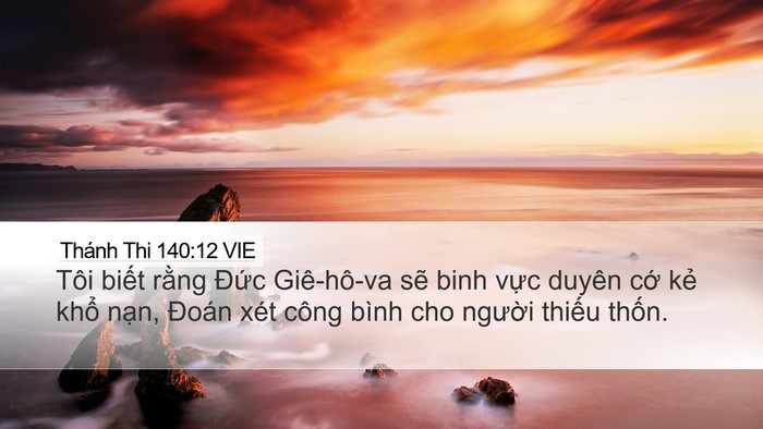 Thánh Thi 140:12 VIE Bible Verse Image