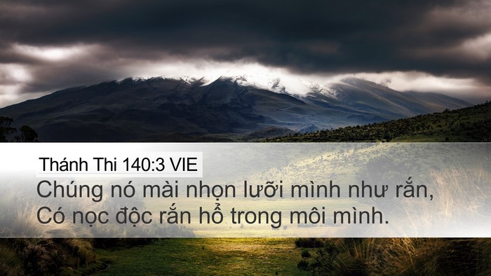 Thánh Thi 140:3 VIE Bible Verse Image