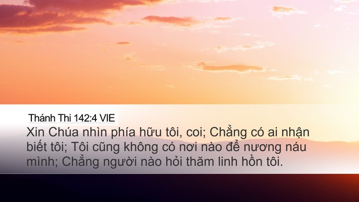 Thánh Thi 142:4 VIE Bible Verse Image