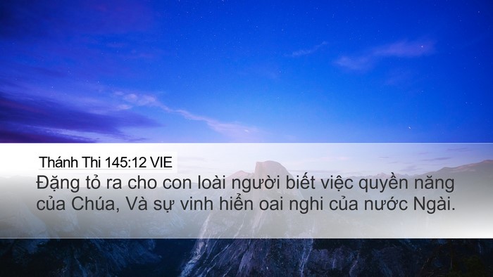 Thánh Thi 145:12 VIE Bible Verse Image