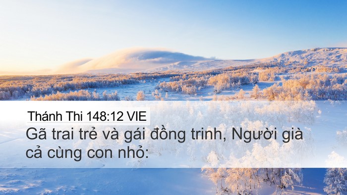 Thánh Thi 148:12 VIE Bible Verse Image