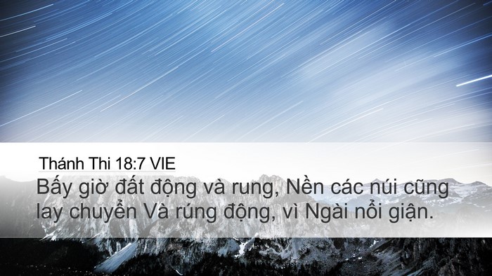 Thánh Thi 18:7 VIE Bible Verse Image