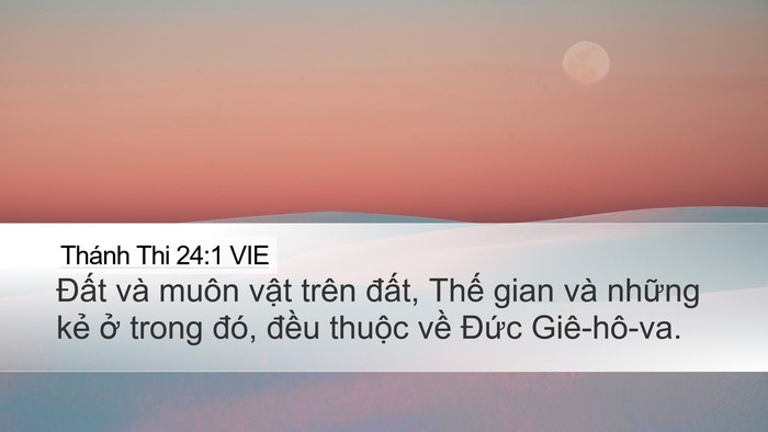 Thánh Thi 24:1 VIE Bible Verse Image