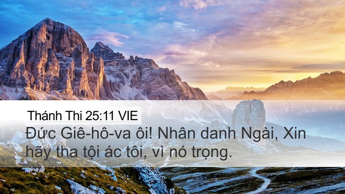 Thánh Thi 25:11 VIE Bible Verse Image