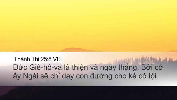 Thánh Thi 25:8 VIE Bible Verse Image