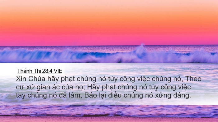 Thánh Thi 28:4 VIE Bible Verse Image