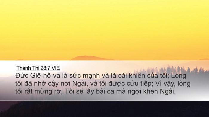 Thánh Thi 28:7 VIE Bible Verse Image