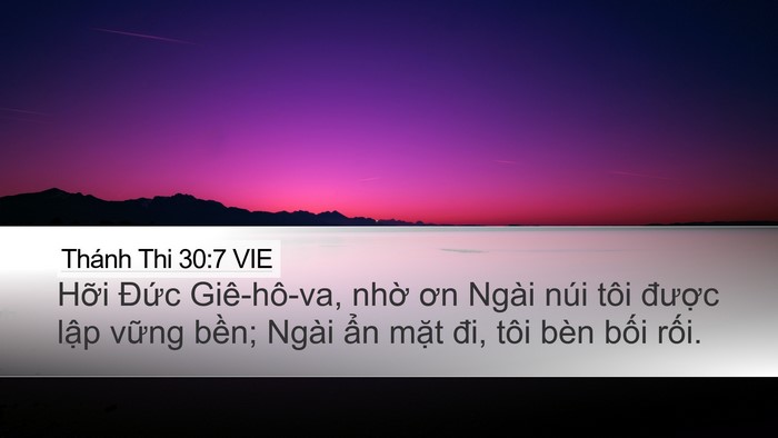Thánh Thi 30:7 VIE Bible Verse Image