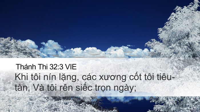 Thánh Thi 32:3 VIE Bible Verse Image