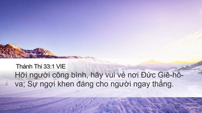 Thánh Thi 33:1 VIE Bible Verse Image
