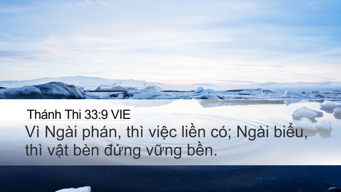 Thánh Thi 33:9 VIE Bible Verse Image