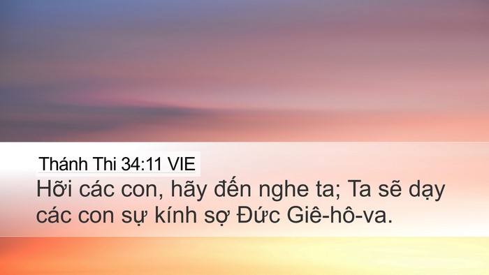 Thánh Thi 34:11 VIE Bible Verse Image