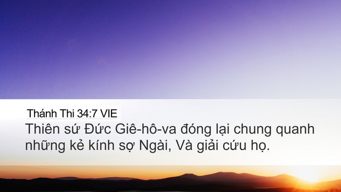 Thánh Thi 34:7 VIE Bible Verse Image