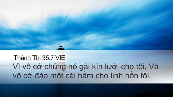 Thánh Thi 35:7 VIE Bible Verse Image