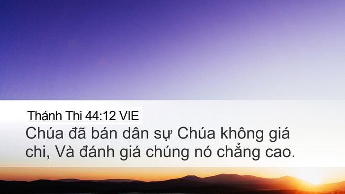 Thánh Thi 44:12 VIE Bible Verse Image