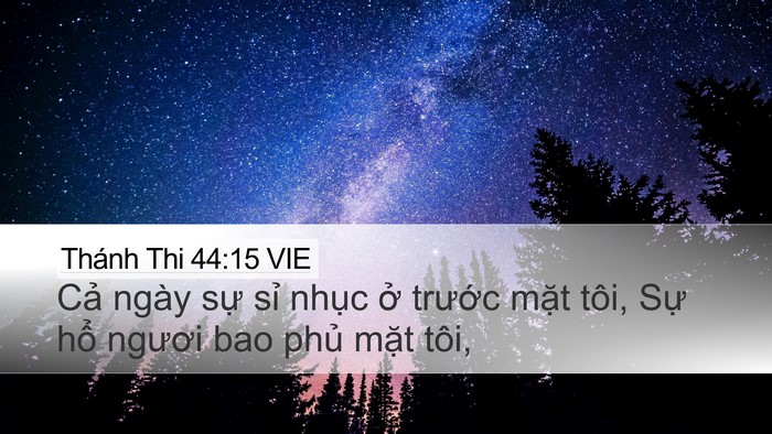 Thánh Thi 44:15 VIE Bible Verse Image