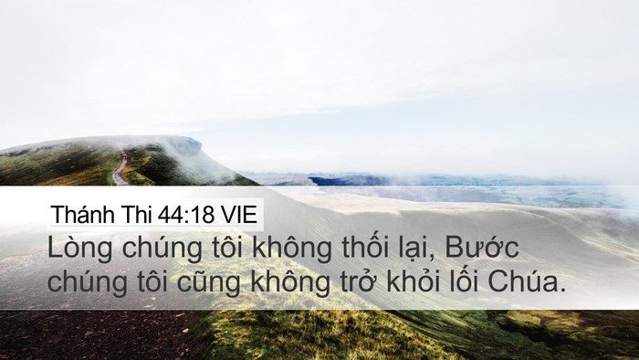 Thánh Thi 44:18 VIE Bible Verse Image