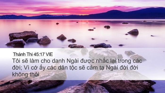 Thánh Thi 45:17 VIE Bible Verse Image