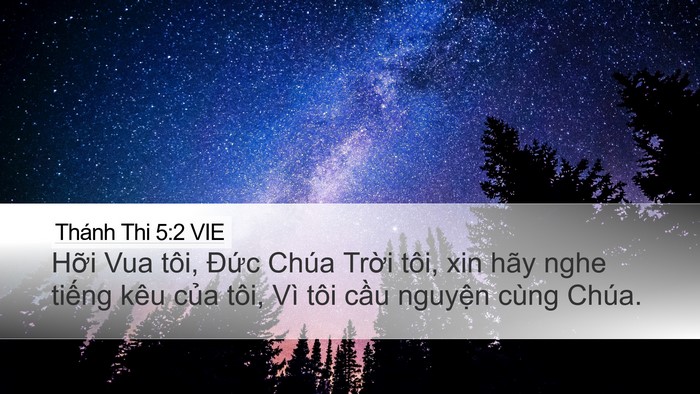 Thánh Thi 5:2 VIE Desktop Wallpaper - Hỡi Vua tôi, Đức Chúa Trời tôi, xin - Desktop Bible Verse Wallpaper