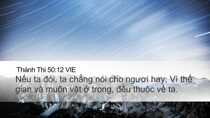 Thánh Thi 50:12 VIE Bible Verse Image
