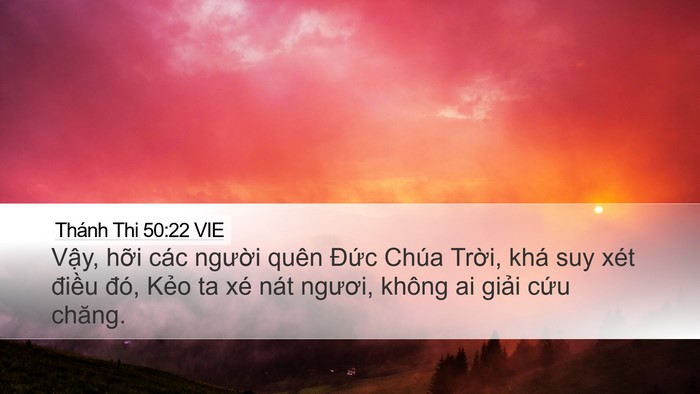 Thánh Thi 50:22 VIE Bible Verse Image