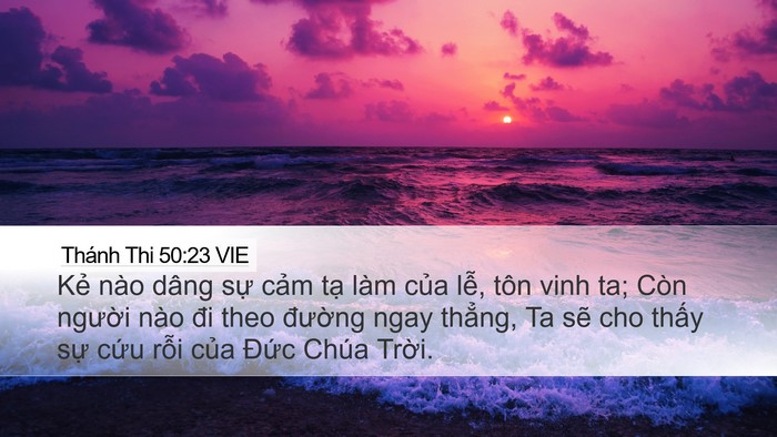 Thánh Thi 50:23 VIE Bible Verse Image