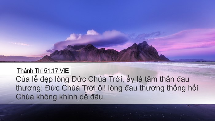 Thánh Thi 51:17 VIE Bible Verse Image