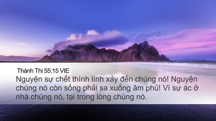 Thánh Thi 55:15 VIE Bible Verse Image